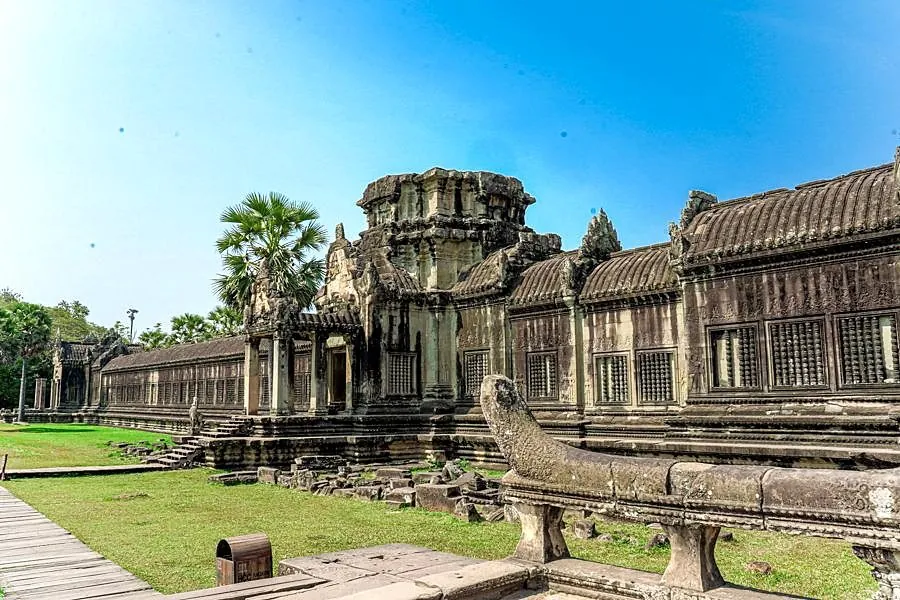 The temple complex at Angkor Wat in Cambodia