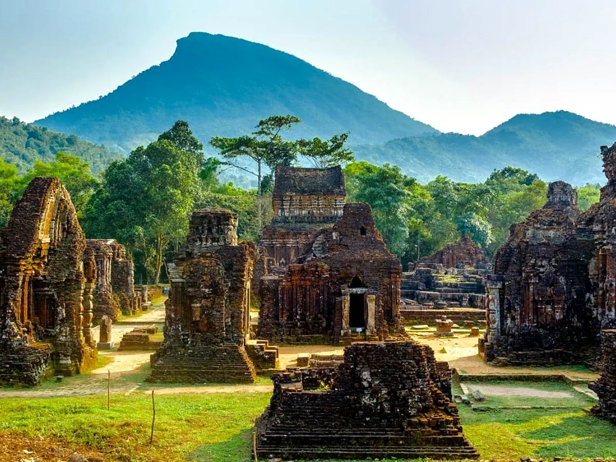 Cham temple ruins at My Son Sanctuary in Quang Nam