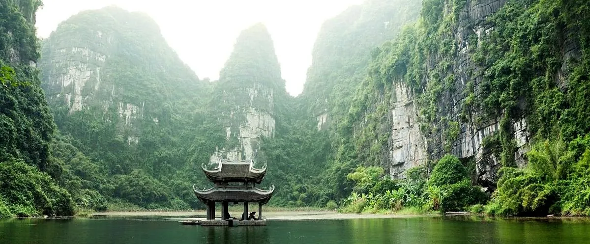 Karst landscape and river in Ninh Binh